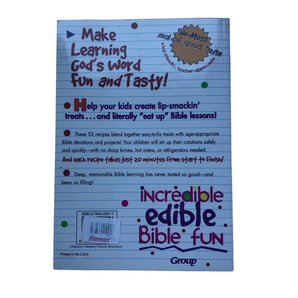 Book - Incredible Edible Bible Fun by Nanette Goings - Picture 2 of 7
